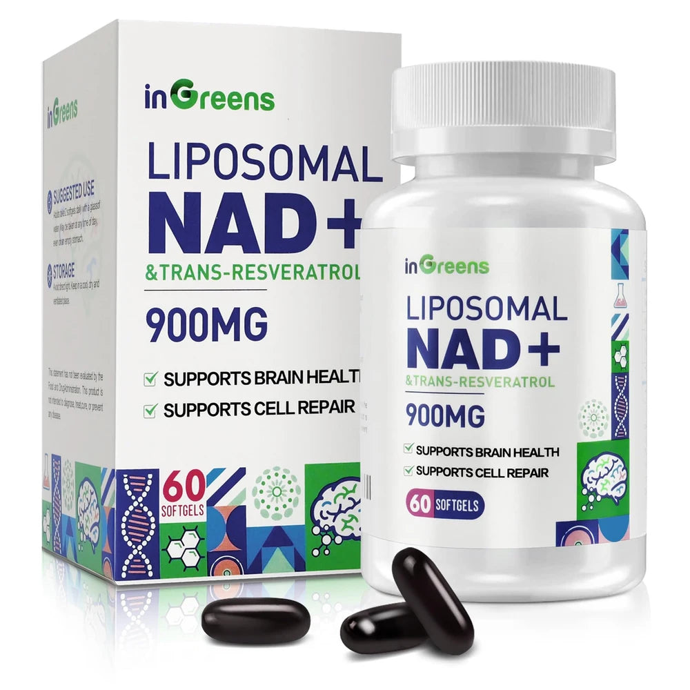 Liposomal NAD Supplement with Trans Resveratrol for Cellular Health and Longevity