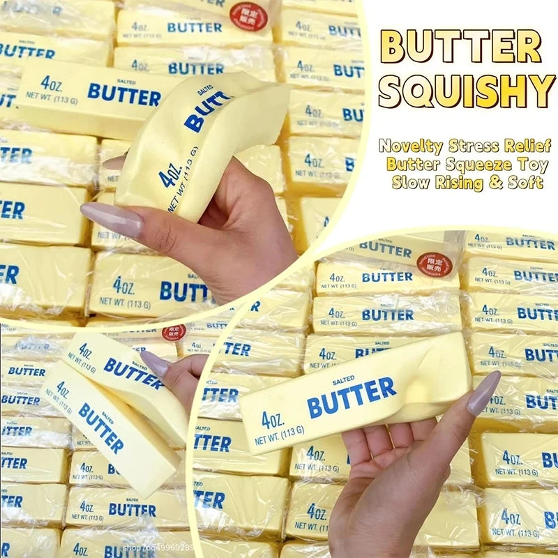 New ultra-soft, slow-rebound butter stick stress-relieving squeeze toy, a stress-relieving toy that mimics real food models, unique and fun.