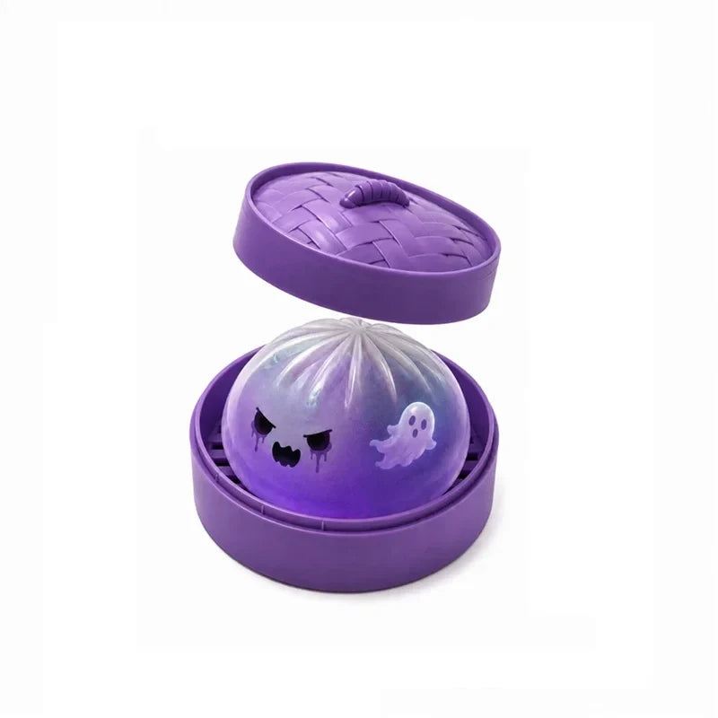 2026 New Dumpling Squishies, Glitter Dumpling, Glitter Dumplings Squishy with Box, Dumplings Sensory Squeeze Toy for Stress Relief Stretchy Desk Toys （8.5cm）