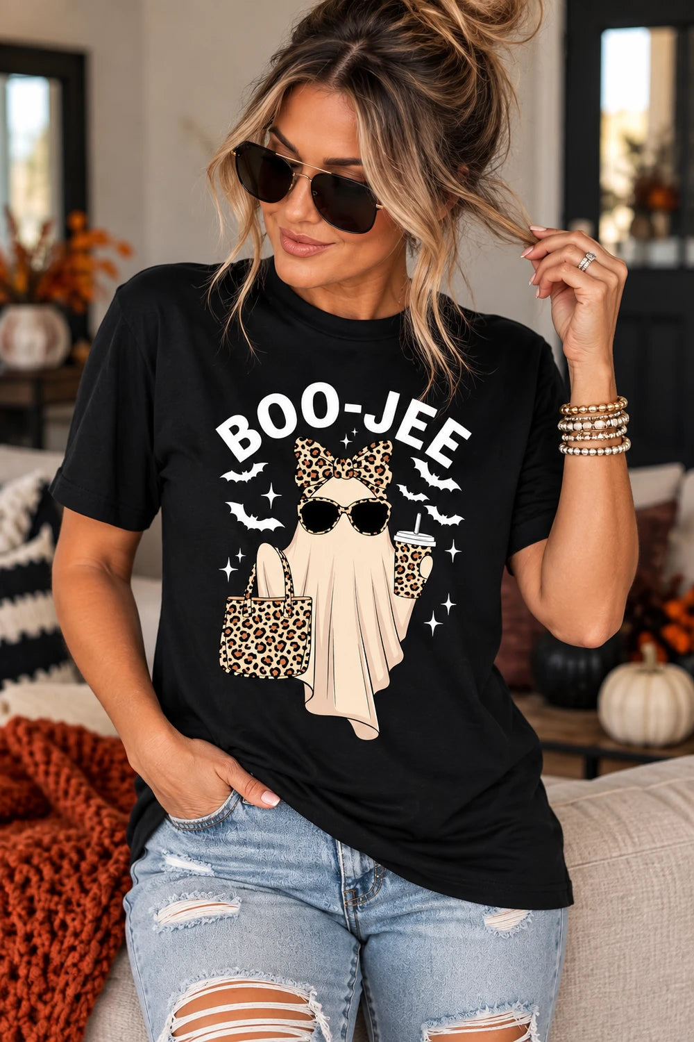 Comfort Colors Leopard Ghost T-Shirt