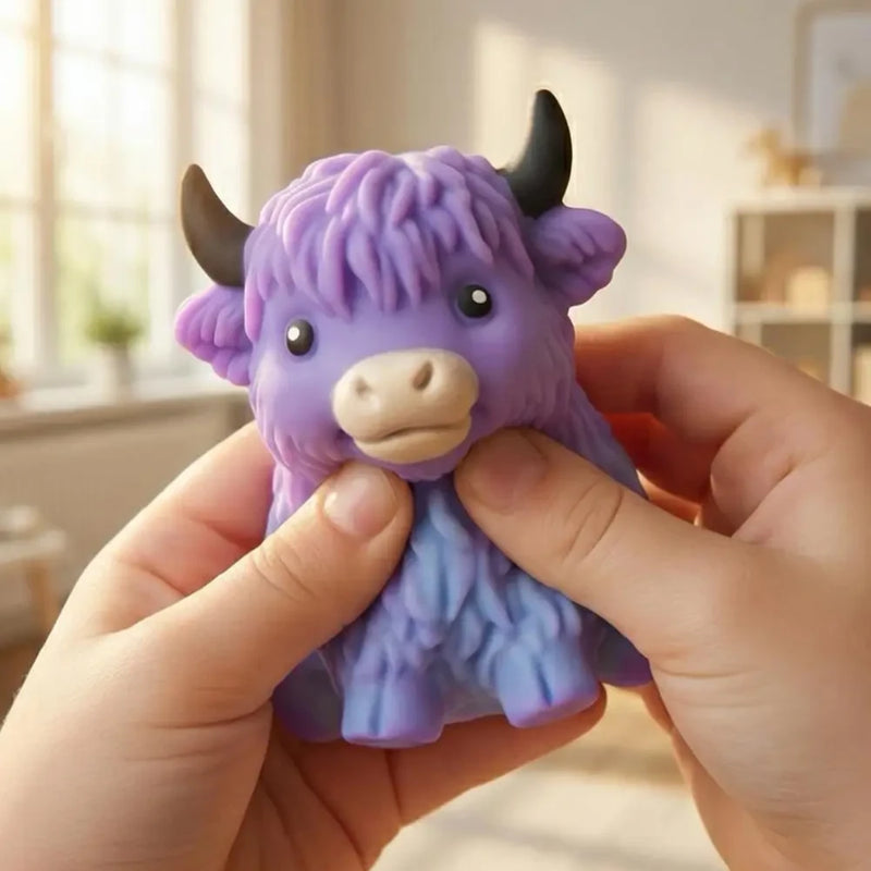 Highland Cow Sensory Squeeze Toy