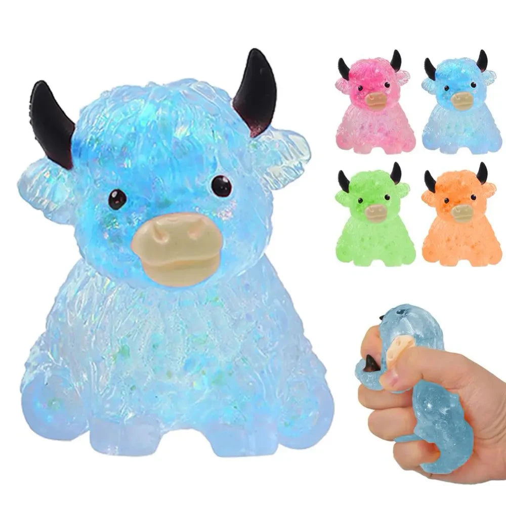 Glitter Highland Cow Fidget Toy