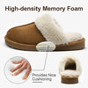 Women's Fuzzy Slippers Memory Foam Slippers Waterproof upper Autumn Winter House Shoes Indoor and Outdoor Slippers Trendy Fluffy Bedroom Slides  Short Plush Slippers Warm Walking Shoes