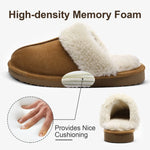 Women's Fuzzy Slippers Memory Foam Slippers Waterproof upper Autumn Winter House Shoes Indoor and Outdoor Slippers Trendy Fluffy Bedroom Slides  Short Plush Slippers Warm Walking Shoes