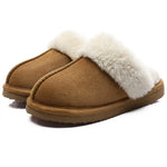 Women's Fuzzy Slippers Memory Foam Slippers Waterproof upper Autumn Winter House Shoes Indoor and Outdoor Slippers Trendy Fluffy Bedroom Slides  Short Plush Slippers Warm Walking Shoes