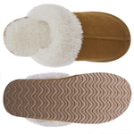 Women's Fuzzy Slippers Memory Foam Slippers Waterproof upper Autumn Winter House Shoes Indoor and Outdoor Slippers Trendy Fluffy Bedroom Slides  Short Plush Slippers Warm Walking Shoes