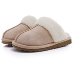 Women's Fuzzy Slippers Memory Foam Slippers Waterproof upper Autumn Winter House Shoes Indoor and Outdoor Slippers Trendy Fluffy Bedroom Slides  Short Plush Slippers Warm Walking Shoes