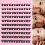DIY Enchantress Cluster Lashes Kit - Lightweight Cosmetic False Eyelash Clusters, Soft Fluffy Extensions, Glue Remover, Tweezer, Beginner-Friendly for Adults' At-Home Lash Upgrade Eye Makeup