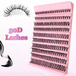 DIY Enchantress Cluster Lashes Kit - Lightweight Cosmetic False Eyelash Clusters, Soft Fluffy Extensions, Glue Remover, Tweezer, Beginner-Friendly for Adults' At-Home Lash Upgrade Eye Makeup