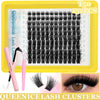 DIY Enchantress Cluster Lashes Kit - Lightweight Cosmetic False Eyelash Clusters, Soft Fluffy Extensions, Glue Remover, Tweezer, Beginner-Friendly for Adults' At-Home Lash Upgrade Eye Makeup