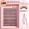 DIY Enchantress Cluster Lashes Kit - Lightweight Cosmetic False Eyelash Clusters, Soft Fluffy Extensions, Glue Remover, Tweezer, Beginner-Friendly for Adults' At-Home Lash Upgrade Eye Makeup