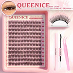 DIY Enchantress Cluster Lashes Kit - Lightweight Cosmetic False Eyelash Clusters, Soft Fluffy Extensions, Glue Remover, Tweezer, Beginner-Friendly for Adults' At-Home Lash Upgrade Eye Makeup