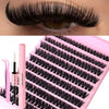 DIY Enchantress Cluster Lashes Kit - Lightweight Cosmetic False Eyelash Clusters, Soft Fluffy Extensions, Glue Remover, Tweezer, Beginner-Friendly for Adults' At-Home Lash Upgrade Eye Makeup