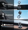 Fold-Flat Magnetic Car Phone Holder - Compact Metal Secure Smartphone Holder, 20N52 Magnetic Grip, Vertical Round Mount, Vacuum Suction Cup, Heat-Resistant Nano-Adhesive Base, MagSafe Snap on Vehicle Accessory for Car Interior, Secure Holder
