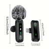 Wireless Lavalier Microphone for iPhone/iPad/Android Smartphones, Plug-and-Play Portable USB-C Lapel Mic for Audio/Video Recording, Mini Wireless Microphone for Live Streams, Interviews,Teaching, Vlog, YouTube,Tiktok, 2-Pack Sets, Smartphone