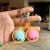 Dumpling Squishy Fidget Keychain