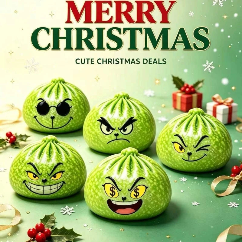 Glitter Green Dumpling Fidget Toy