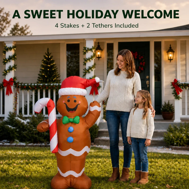 Inflatable Gingerbread Man Yard Decor