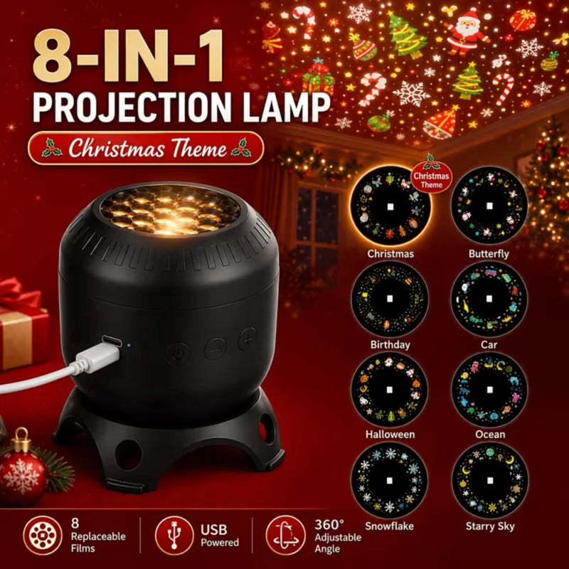LED Christmas HD Projector Night Light