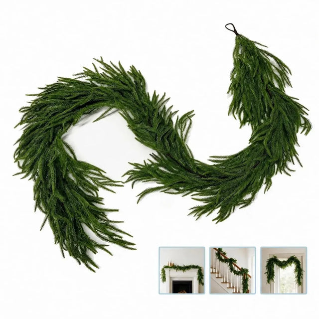 Artificial Norfolk Pine Christmas Garland