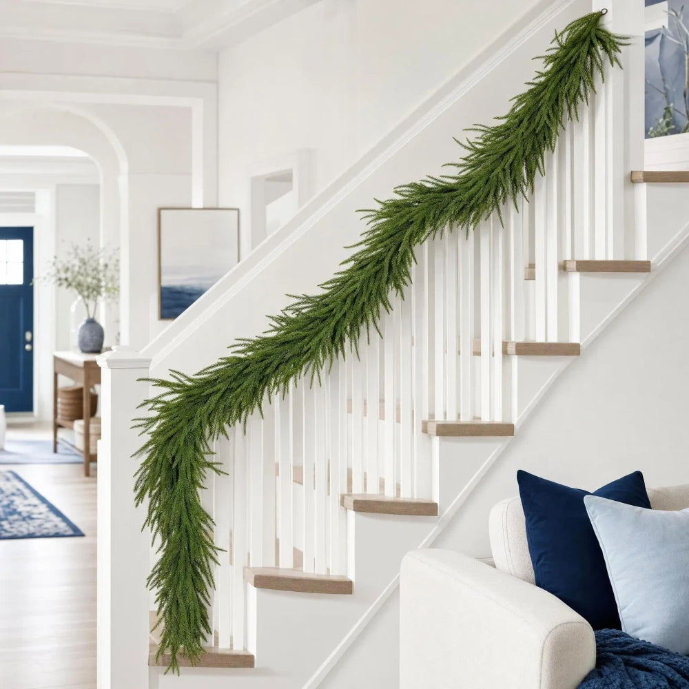 Artificial Norfolk Pine Christmas Garland