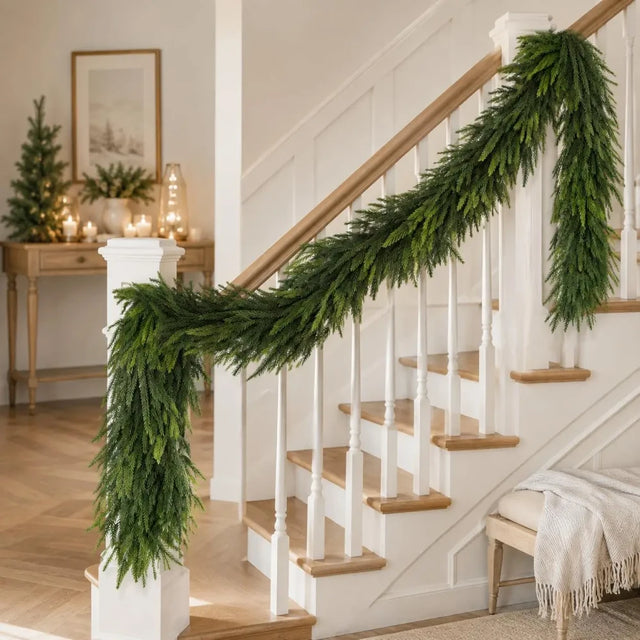 Artificial Norfolk Pine Christmas Garland