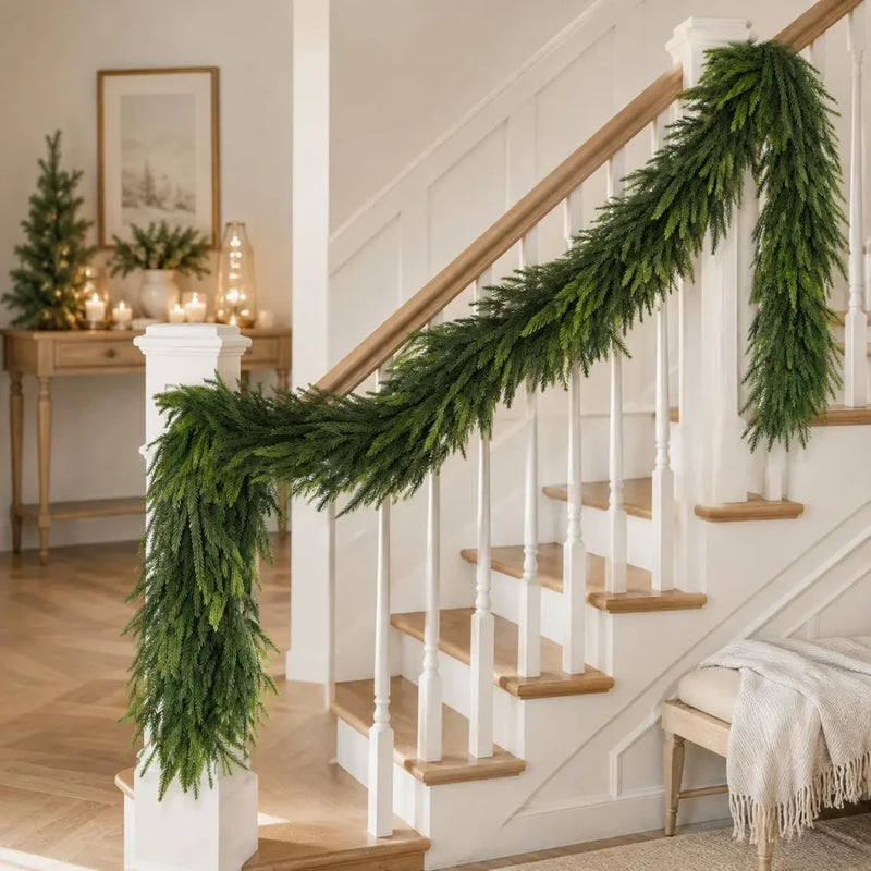Artificial Norfolk Pine Christmas Garland