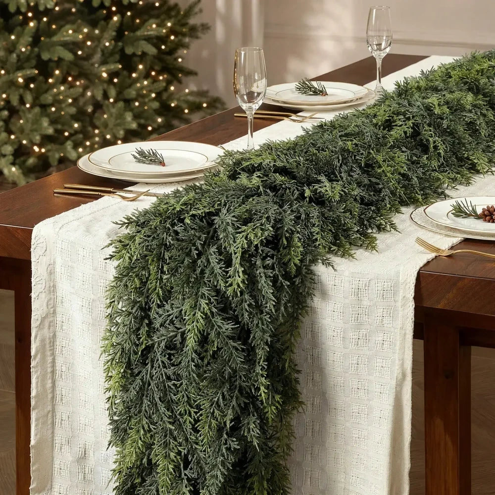 Artificial Cypress Christmas Garland