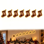 Wooden Glowing Santa Reindeer Wall Sticker