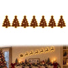 Wooden Glowing Santa Reindeer Wall Sticker