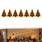 Wooden Glowing Santa Reindeer Wall Sticker