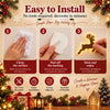 Wooden Glowing Santa Reindeer Wall Sticker