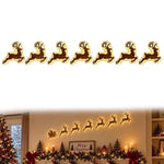 Wooden Glowing Santa Reindeer Wall Sticker