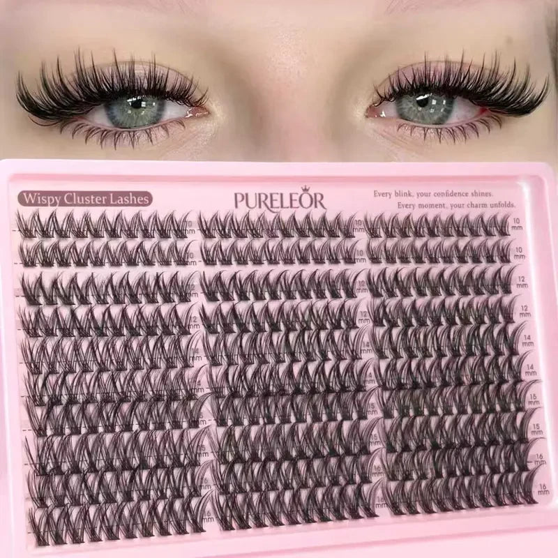 Natural Wispy Lash Cluster Kit