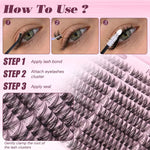 Natural Wispy Lash Cluster Kit