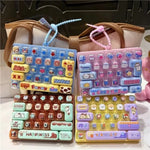 Cartoon Fidget Keyboard Keychain