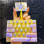 Cartoon Fidget Keyboard Keychain