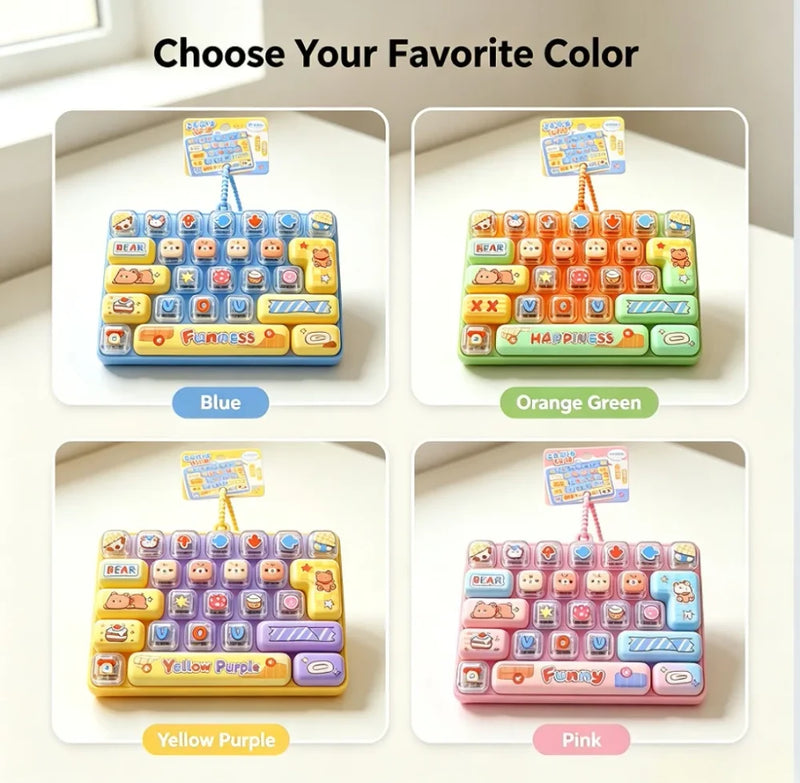 Cartoon Fidget Keyboard Keychain