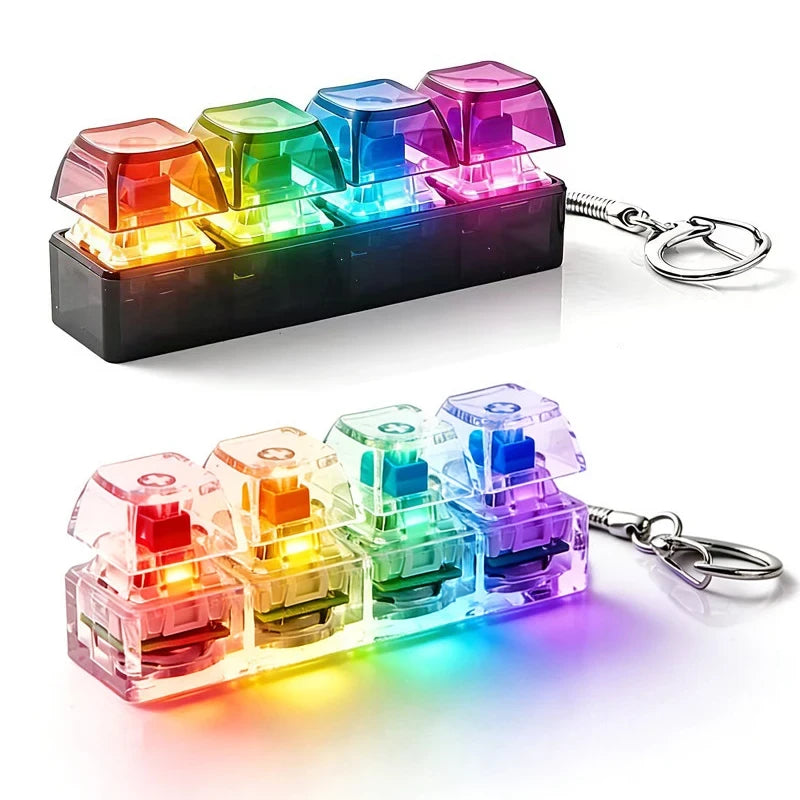 Transparent Keyboard Fidget Keychain