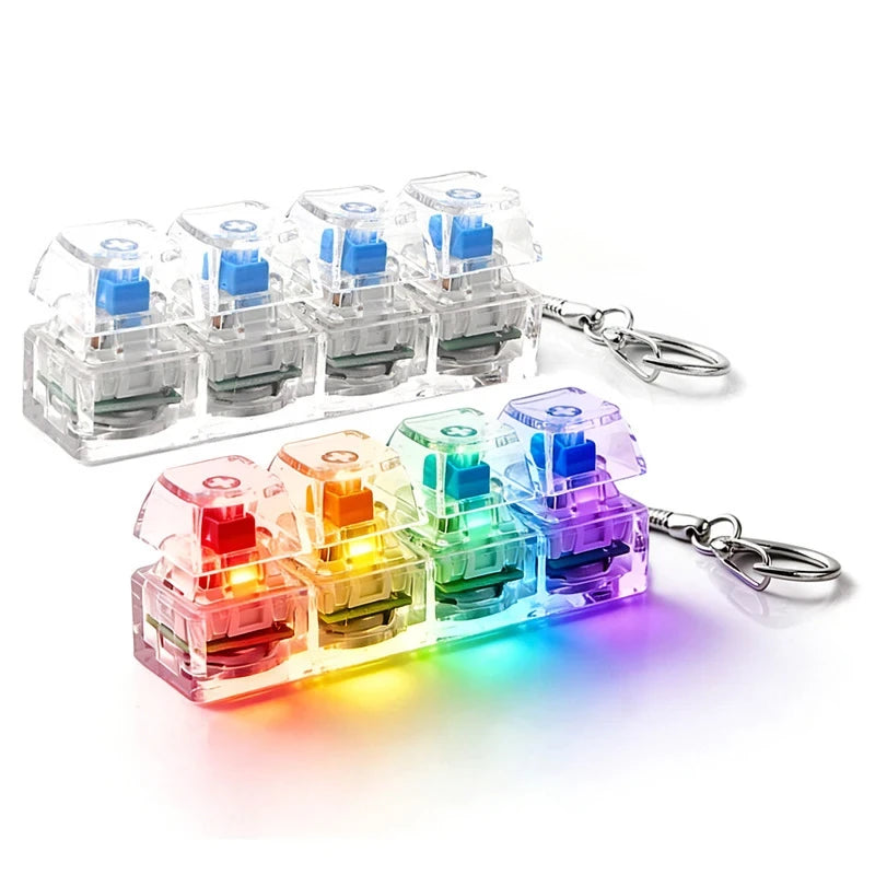 Transparent Keyboard Fidget Keychain