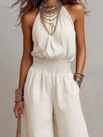 Asymmetrical Wrap Wide-Leg Pants