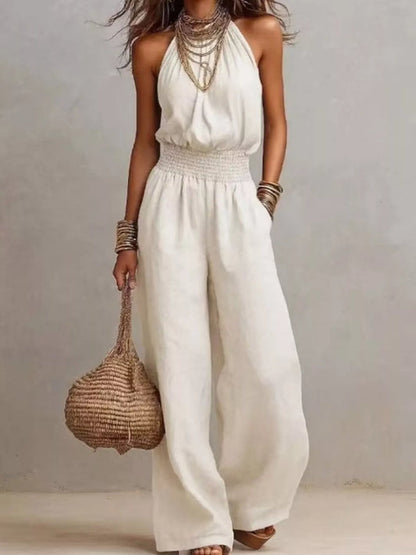 Asymmetrical Wrap Wide-Leg Pants
