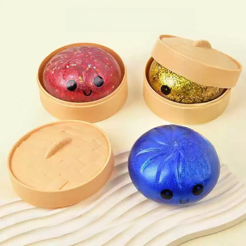 Glitter Dumpling Squishy Sensory Stress Relief Toy